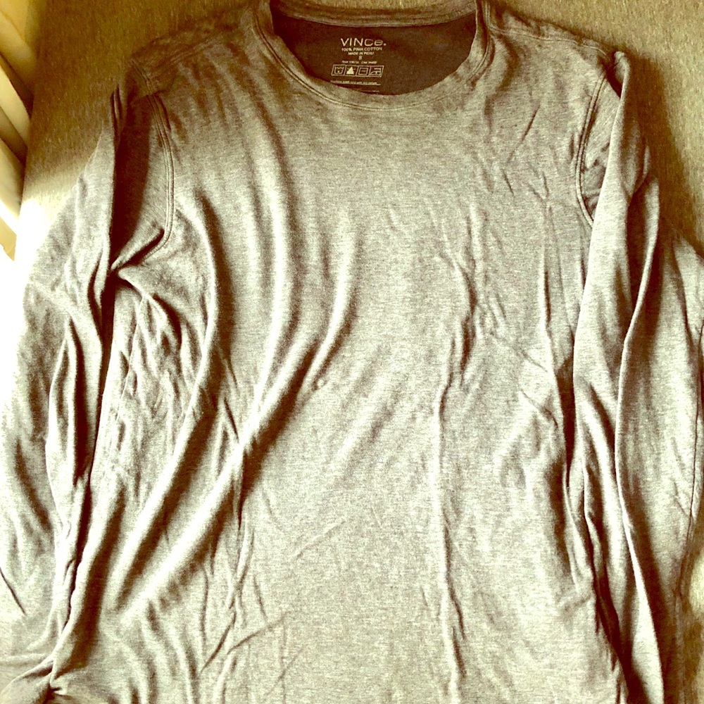 Vince double layer Pima cotton long sleeve t-shirt